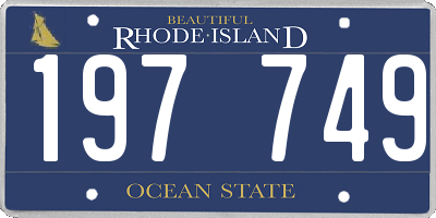 RI license plate 197749