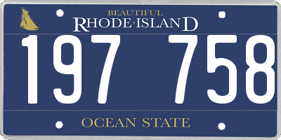 RI license plate 197758