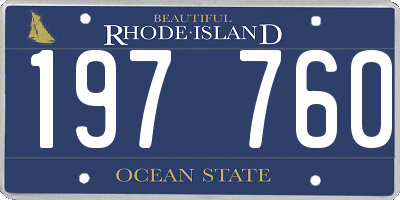 RI license plate 197760