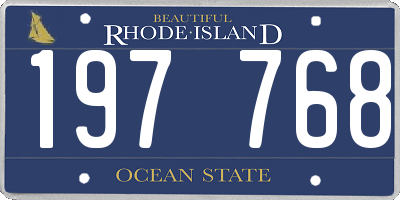 RI license plate 197768