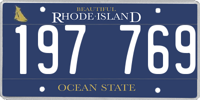 RI license plate 197769