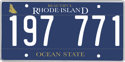 RI license plate 197771