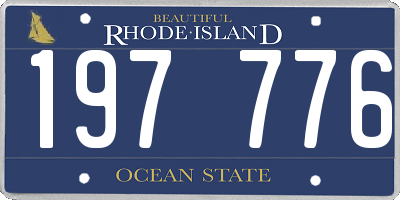 RI license plate 197776