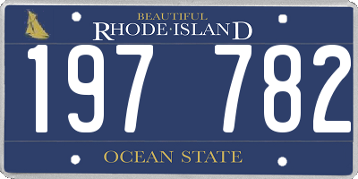 RI license plate 197782