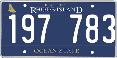 RI license plate 197783