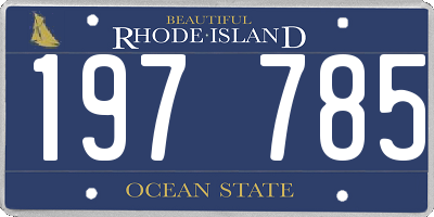 RI license plate 197785
