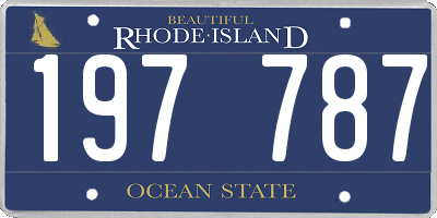 RI license plate 197787