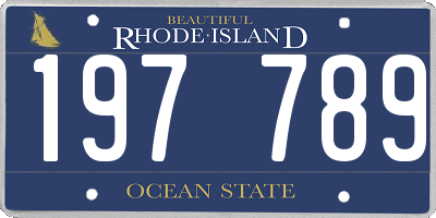 RI license plate 197789