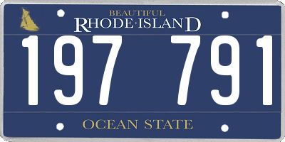 RI license plate 197791