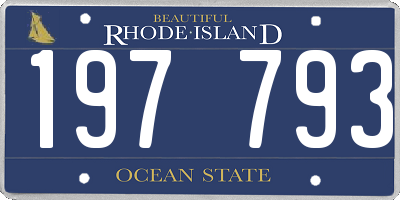RI license plate 197793