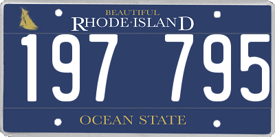 RI license plate 197795