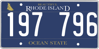 RI license plate 197796