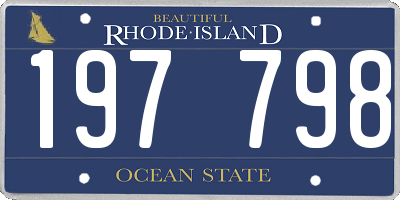 RI license plate 197798
