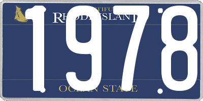 RI license plate 1978