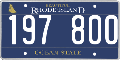 RI license plate 197800