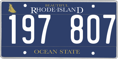 RI license plate 197807