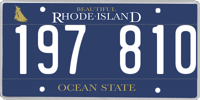 RI license plate 197810