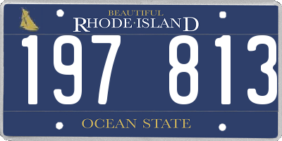 RI license plate 197813