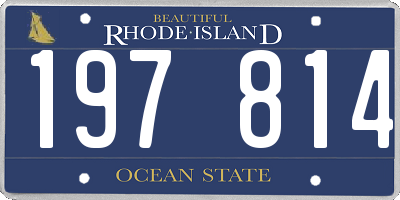 RI license plate 197814