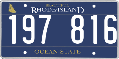 RI license plate 197816
