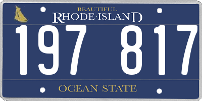 RI license plate 197817
