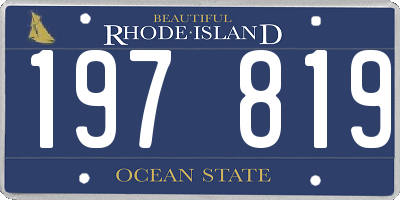 RI license plate 197819