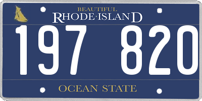 RI license plate 197820