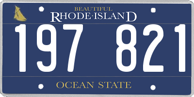 RI license plate 197821