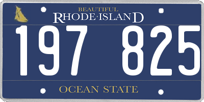 RI license plate 197825