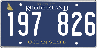 RI license plate 197826
