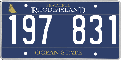 RI license plate 197831