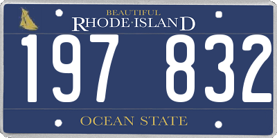 RI license plate 197832