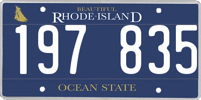 RI license plate 197835