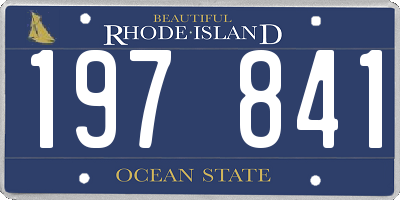 RI license plate 197841