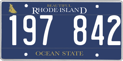 RI license plate 197842