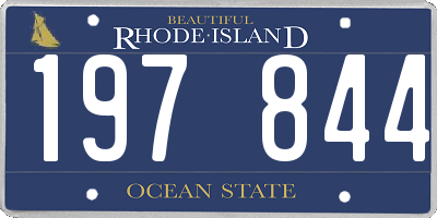 RI license plate 197844