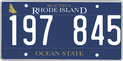 RI license plate 197845