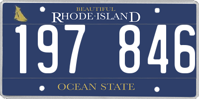 RI license plate 197846