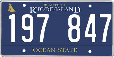 RI license plate 197847