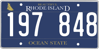 RI license plate 197848
