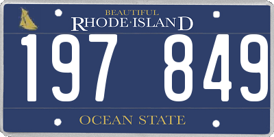 RI license plate 197849