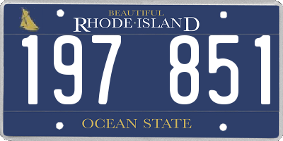 RI license plate 197851