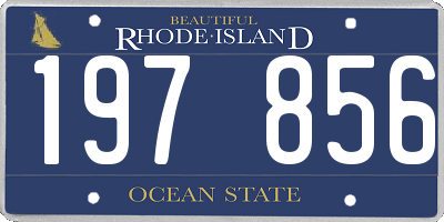 RI license plate 197856