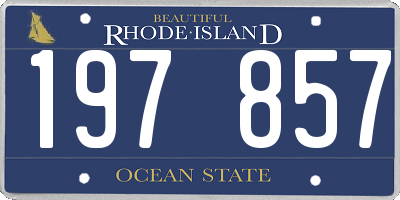 RI license plate 197857