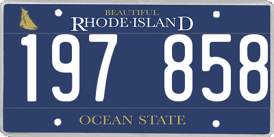 RI license plate 197858