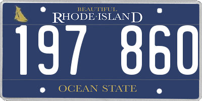 RI license plate 197860