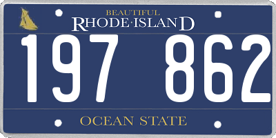 RI license plate 197862