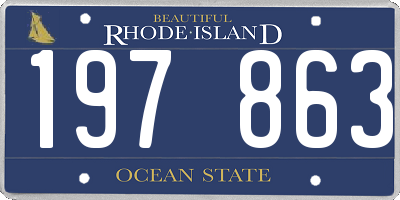 RI license plate 197863