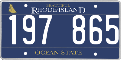 RI license plate 197865