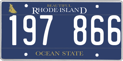 RI license plate 197866